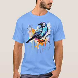butcherbird colourful bird illustration 1 T-Shirt