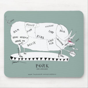 butchers cuts pig, tony fernandes mousemat