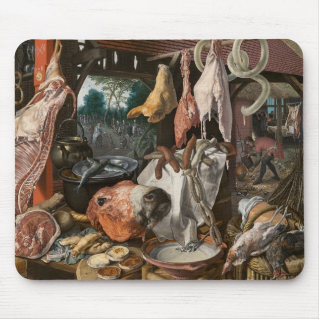 Butcher's Stall (by Pieter Aertsen) Mouse Mat (Front)