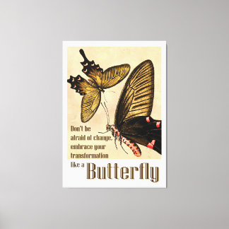 buterfly quotes canvas print