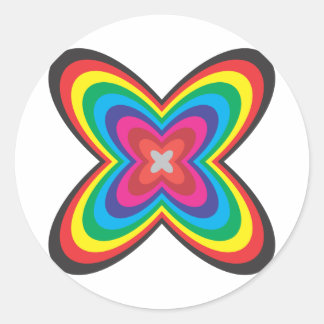 buterfly target classic round sticker