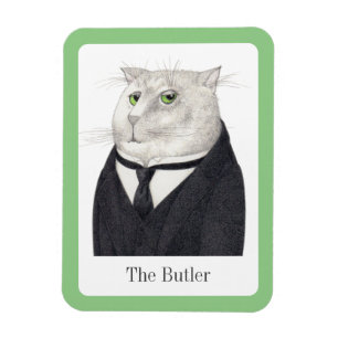 BUTLER CAT 3x4 Flexible Magnet + Text