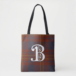 Butler Clan Tartan Monogram Tote Bag