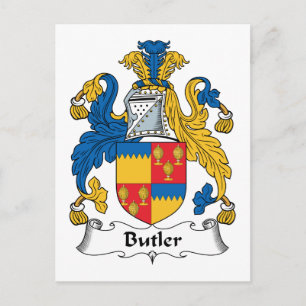 Butler Family Crest Postcard