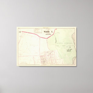 Butler Hospital for the Insane Atlas Map Canvas Print