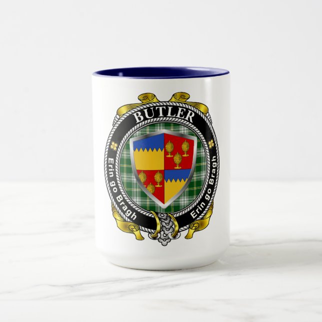 Butler Irish Shield Badge Personalised Mug (Center)