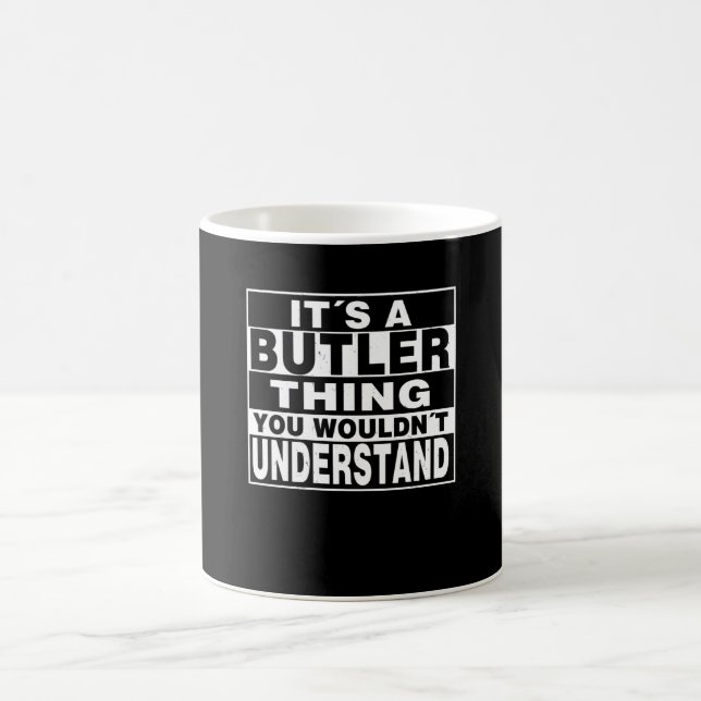 BUTLER Surname Personalised Gift Coffee Mug (Center)