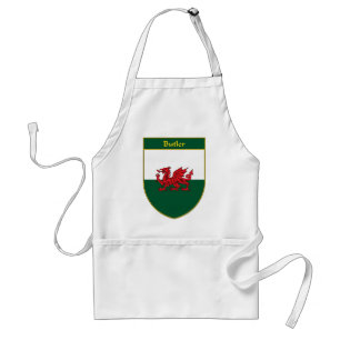 Butler Welsh Flag Shield Standard Apron