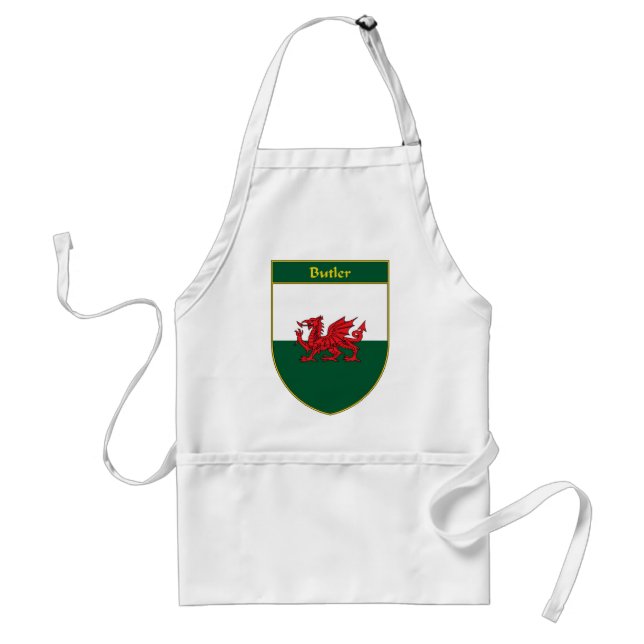 Butler Welsh Flag Shield Standard Apron (Front)