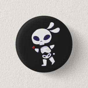 Buton bunny 3 cm round badge