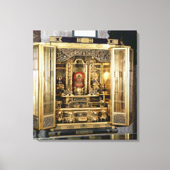 Butsudan shrine from a Damio's palace at Kyoto Canvas Print (Front)