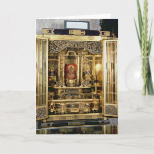 Butsudan shrine from a Damio's palace at Kyoto Card