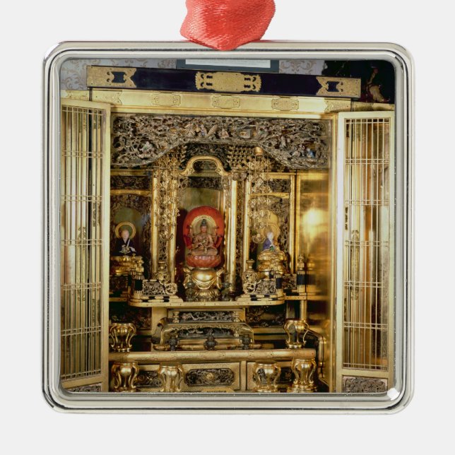 Butsudan shrine from a Damio's palace at Kyoto Metal Tree Decoration (Front)