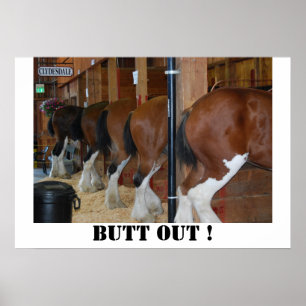 Butt out horse poster