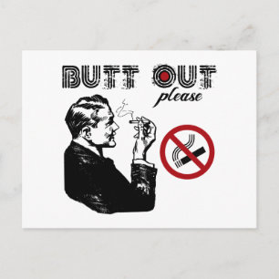 Butt Out. Please Postcard