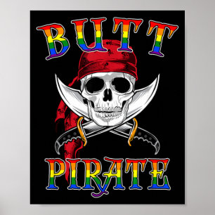 Butt Pirate LGBT Funny Halloween Gay Poster