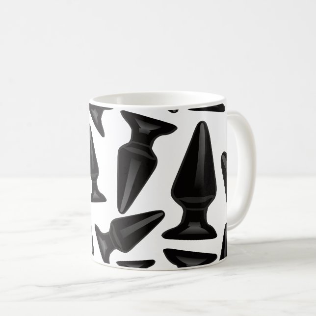 Butt Plug Pattern Coffee Mug (Front Right)