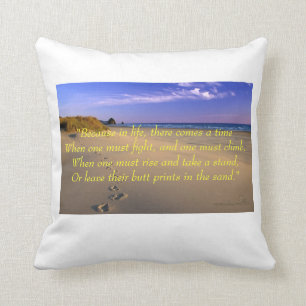 Butt Prints in the Sand Cushion