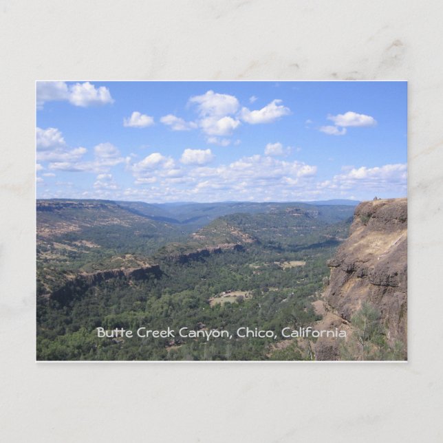 Butte Creek Canyon in Butte County California Postcard (Front)