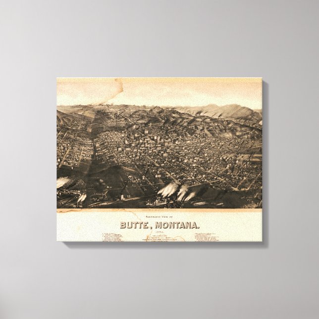 Butte, Montana (1904) Canvas Print (Front)