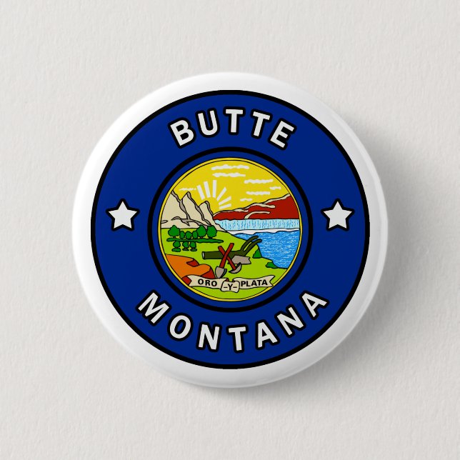 Butte Montana 6 Cm Round Badge (Front)