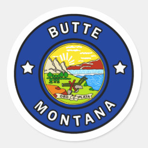 Butte Montana Classic Round Sticker