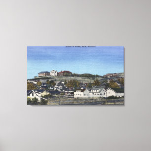 Butte, Montana - School of Mines View of Canvas Print