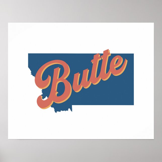 Butte, Montana state print (Front)