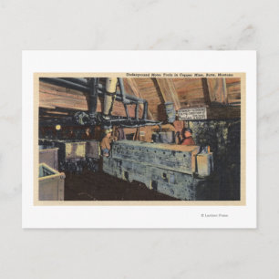 Butte, Montana - Underground Motor Postcard