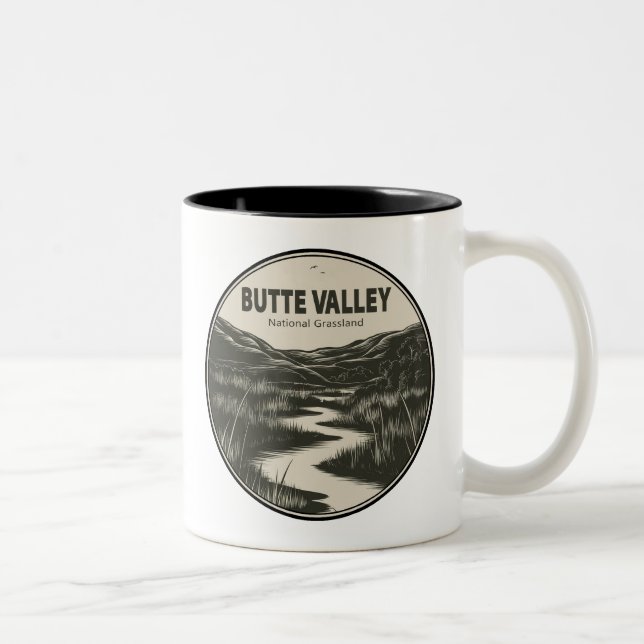 Butte Valley National Grassland California Stream Two-Tone Coffee Mug (Right)