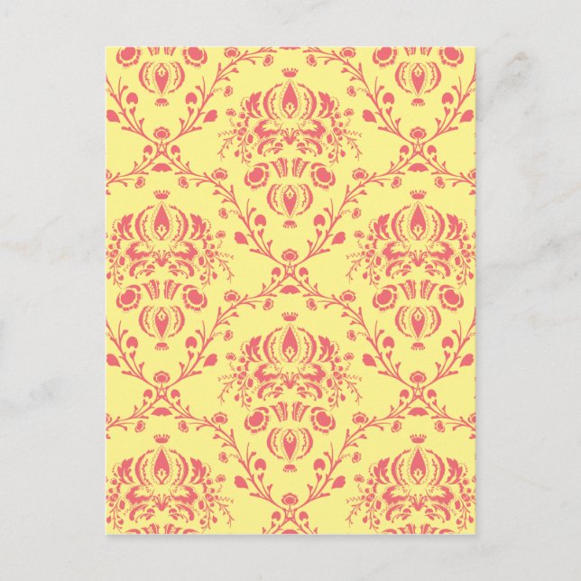 Butter and Cranberry Damask Postcard (Front)