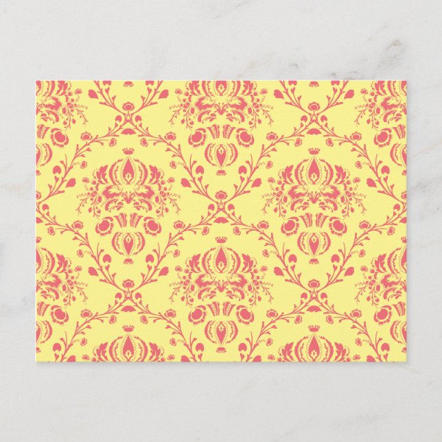 Butter and Cranberry Damask Postcard (Front)