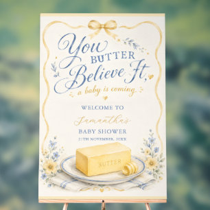Butter Baby Shower Welcome Acrylic Sign