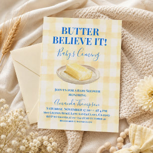 Butter Believe It Baby’s Coming Baby Shower Invitation