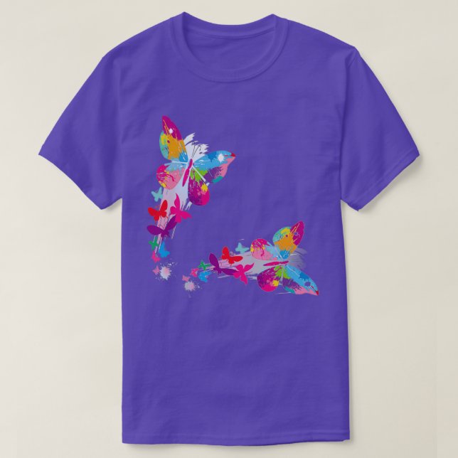 Butter Cloth Rainbow Butterfly T-Shirt (Design Front)