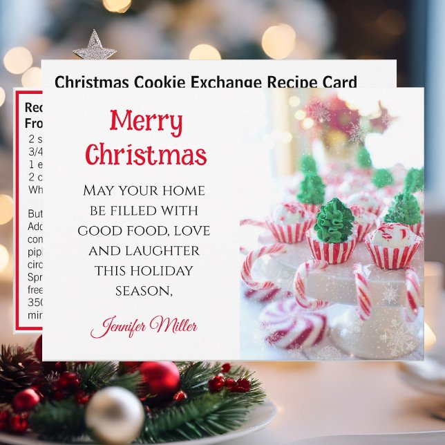 Butter Cookie Exchange Recipe Christmas Holiday Card (Creator Uploaded)