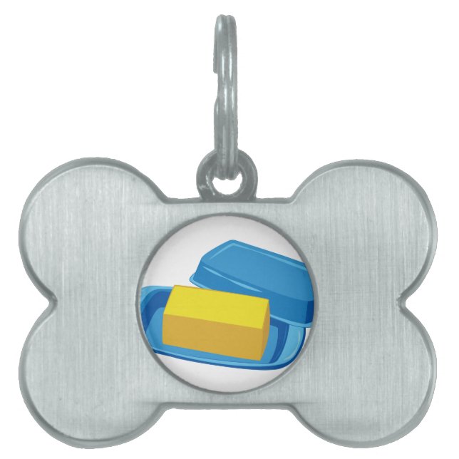Butter Dish Pet ID Tag (Front)
