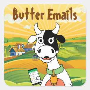 Butter Emails Political Humour Square Sticker