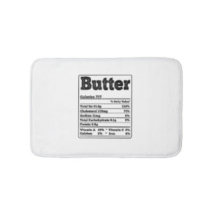 Butter Facts Ingredients Funny Foodies Thanksgivin Bath Mat