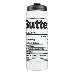 Butter Facts Ingredients Funny Foodies Thanksgivin Thermal Tumbler