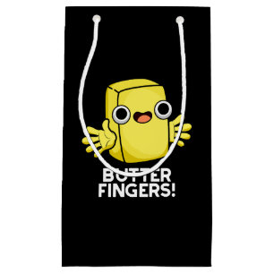 Butter Fingers Funny Butter Food Pun Dark BG Small Gift Bag