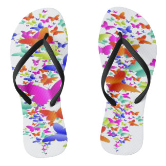 Butter Fly Art design  Flip Flops