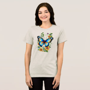 Butter Fly Art fashion designs.All-T-Shirts Tri-Blend Shirt
