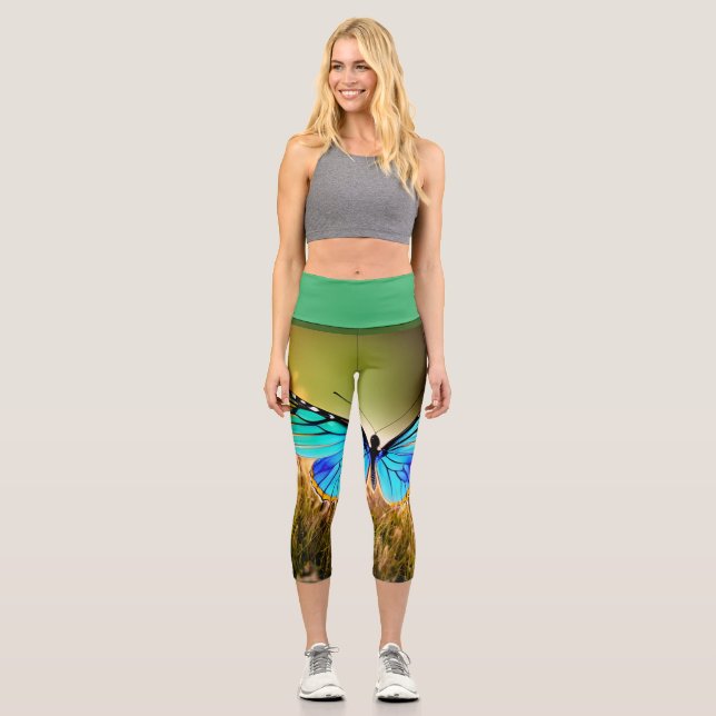 Butter Fly v2 Capri Leggings (Front)