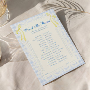 Butter Half Bridal Shower Would She Rather Card
