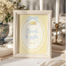 Butter Half Yellow Gingham Cards and Gifts