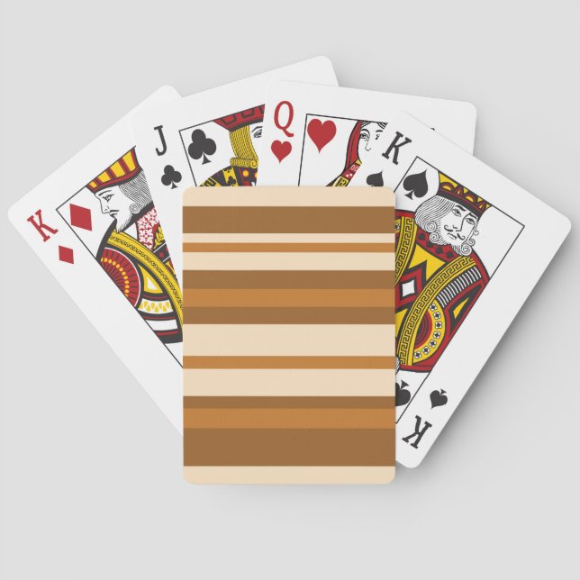 Butter Mint Stripe playing cards (Back)
