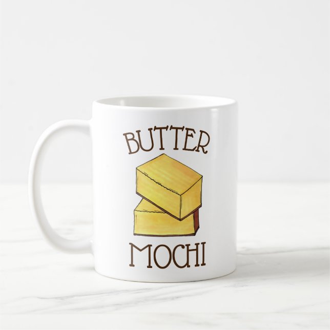 Butter Mochi Hawaii HI Hawaiian Food Dessert Coffee Mug (Left)
