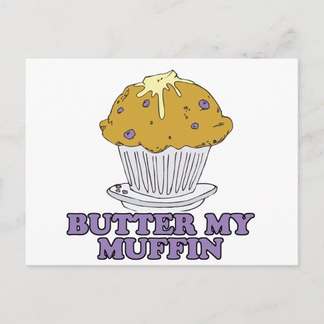 butter my muffin postcard (Front)