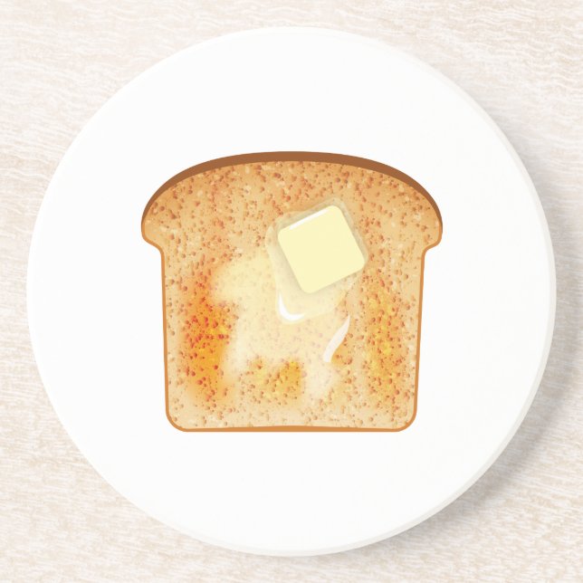 Butter on toast coaster (Front)